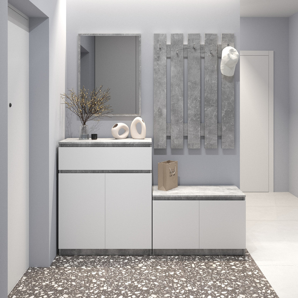 Передпокій VAYS, комплект у передпокій №2 Бетон-Білий фасад Львів - фото 1