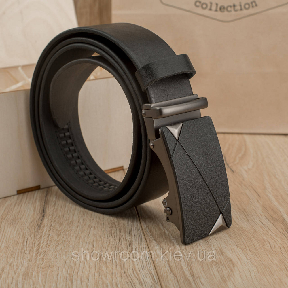 Чоловічий подарунковий набір Leather Collection (гаманець та ремінь автомат) (LC010) Київ - фото 3