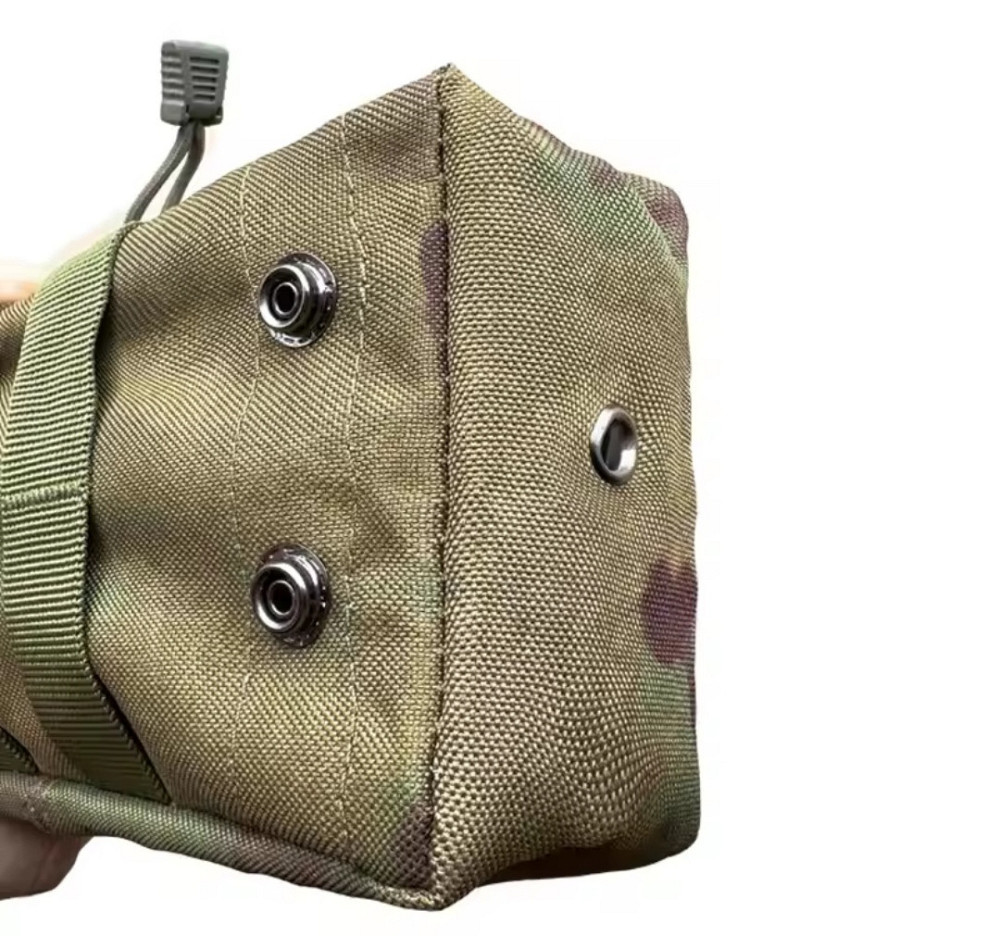 Мужская тактическая камуфляжная поясная сумка 1 карман 21 на 11 см зеленый камуфляжный Киев - изображение 4