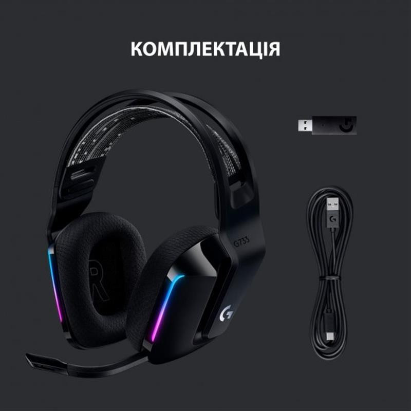 Гарнітура Logitech G733 Black (981-000864) Чорний Харьков - изображение 15