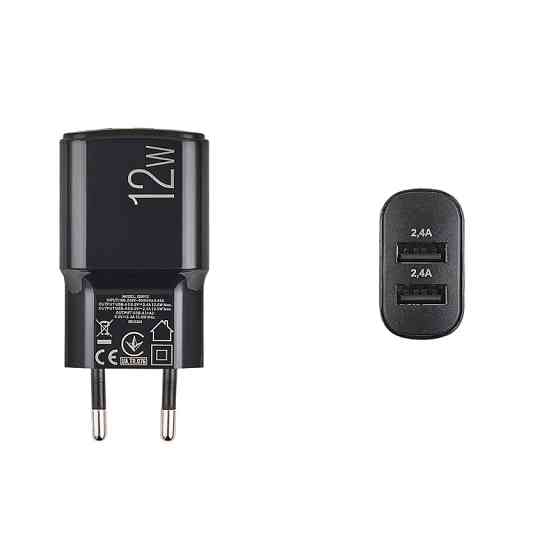 Сетевое зарядное устройство Winso Pro 12W 2xUSB-A черный Львов