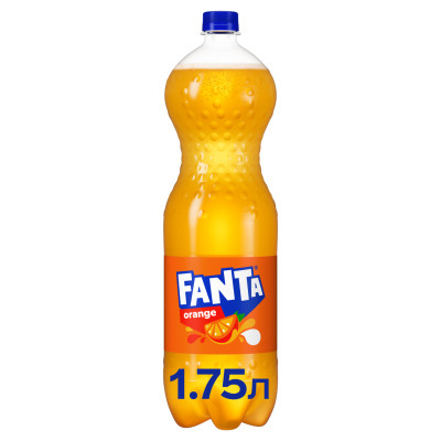Напиток Fanta Безалкогольный сильногазированный сокосодержащий Апельсин 1.75 л (5449000132499) Винница - изображение 1