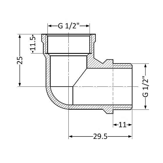 Угол Thermo Alliance Standart 1/2