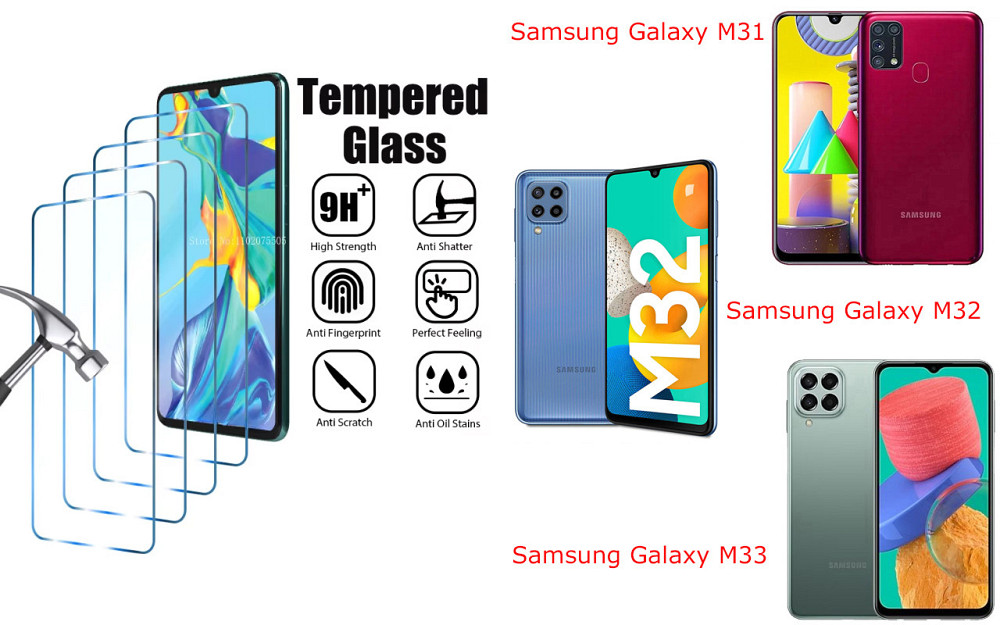 Захисне скло ArmorGlass для Samsung Galaxy M31, Galaxy M32, Galaxy M33 – стійке до подряпин та ударів Київ - фото 1