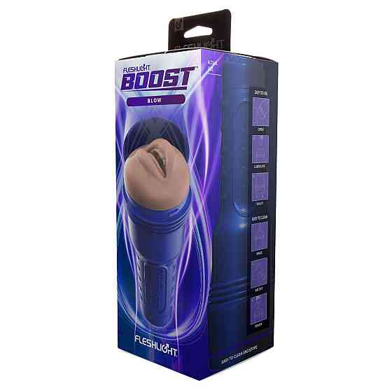 Мастурбатор-ротик Fleshlight Boost Blow Light Medium Flesh, плаваючі кільця Turbo Tech Sex Aura Київ