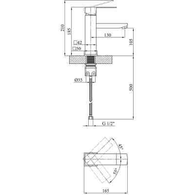 Душовий гарнітур Kroner Edelstahl Kubus - SCH060 + змішувач Edelstahl Kubus - SCH010 + штанга для душу Edelstahl Kubus - (CVS30161) Вінниця