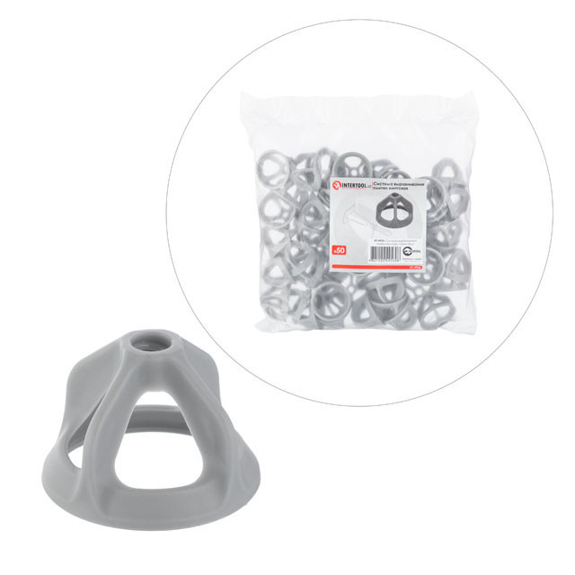 Система вирівнювання плитки гвинтова, гайка, 50 шт. INTERTOOL KT-4956 Київ - фото 1
