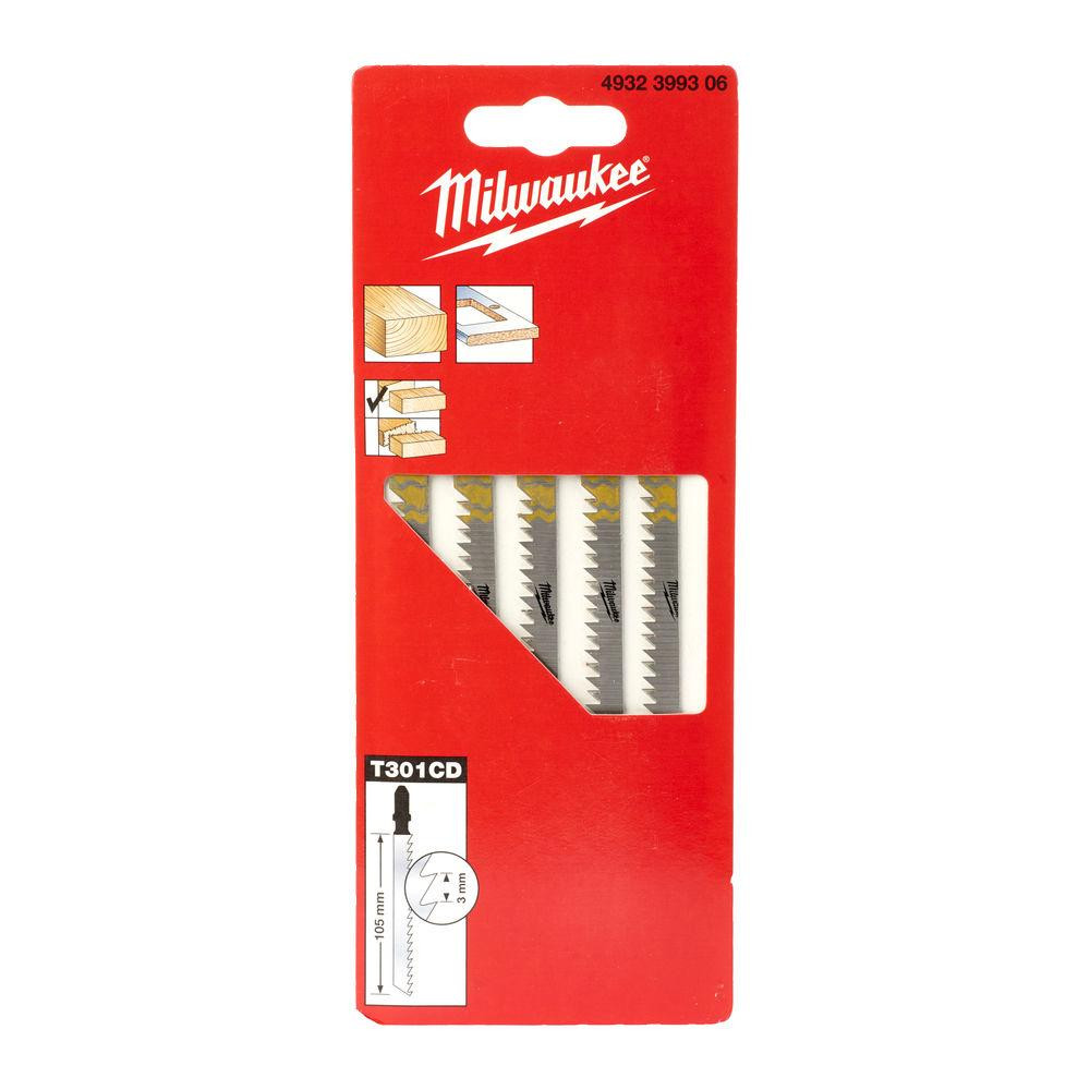 Полотна для лобзика T301CD MILWAUKEE, 105мм/ крок зуба 3,0мм, (5шт), (деревина, чистий різ) Одеса - фото 1