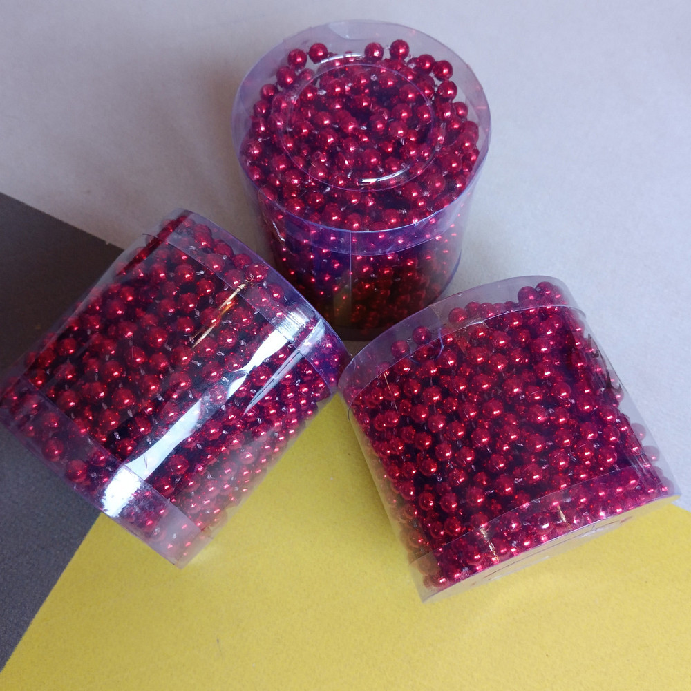 Ожерелье на елку, 10 м (красные) Киев - изображение 1