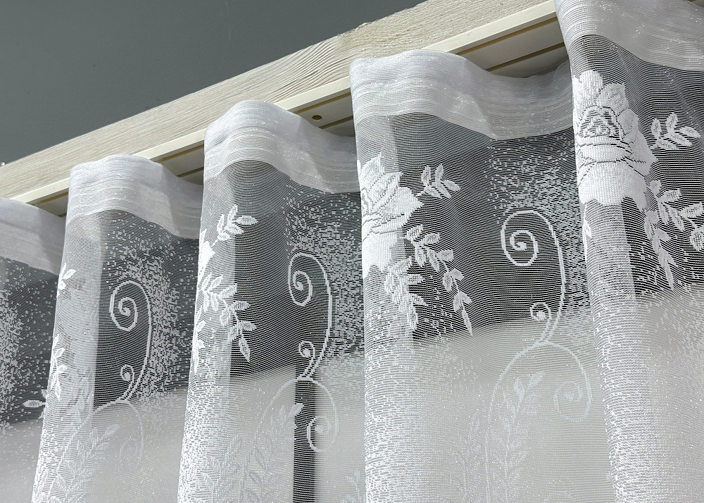 Короткая тюль, длина 1,2м, жаккард 