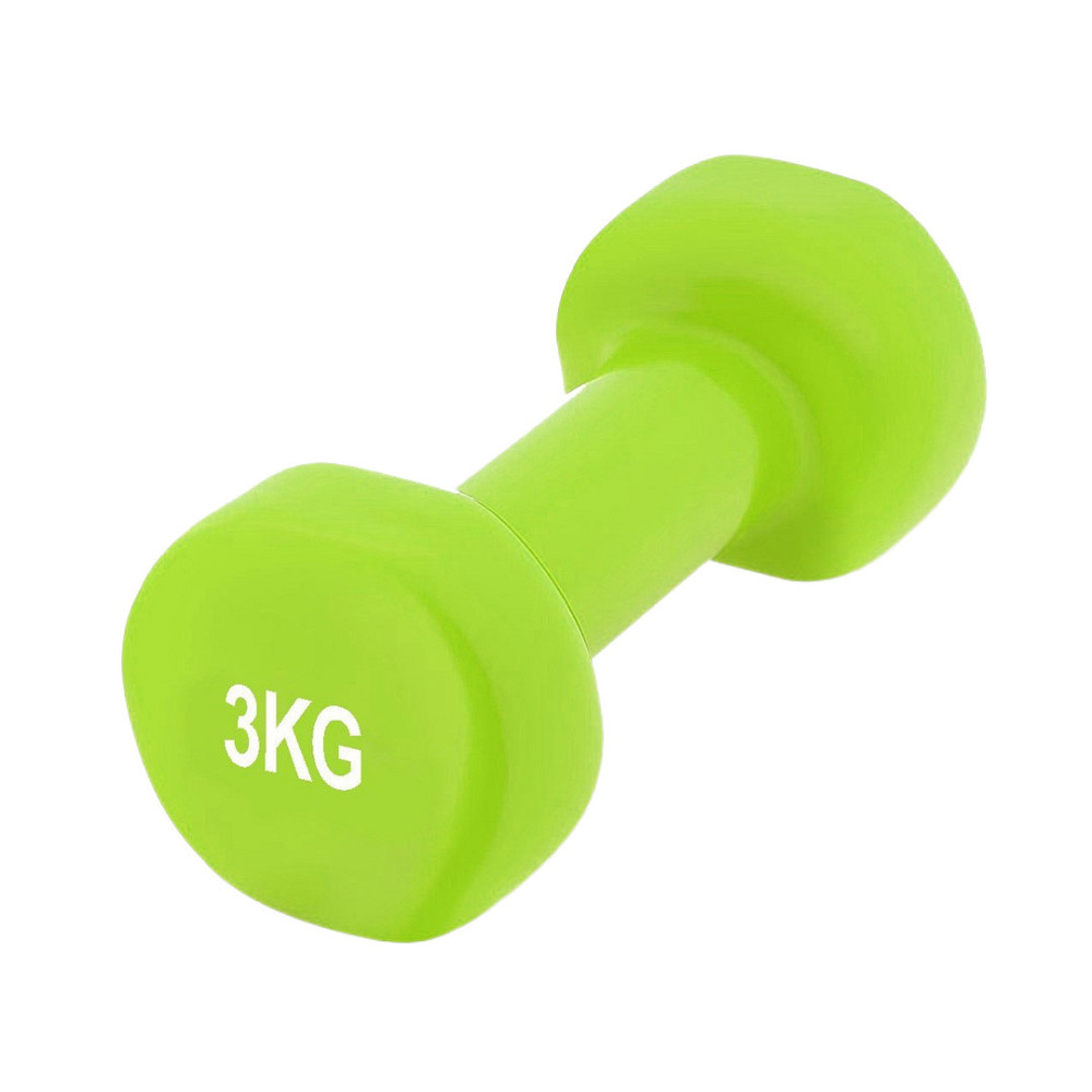 Гантель для занять фітнесом, аеробікою вінілова PowerPlay 4125 Achilles 3 кг, зелена 1 шт Київ - фото 1