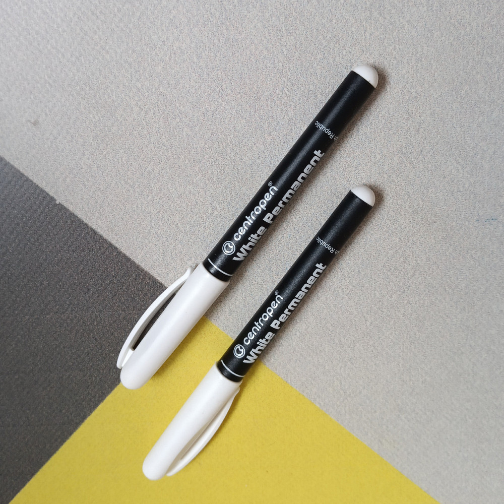 Маркер Centropen White Permanent 1,2мм белый Киев - изображение 2