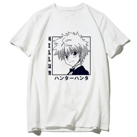 Футболка мужская с аниме принтом Хантер Х Размер оверсайз (S/M/L) Белый AnimeT00019 Днепр