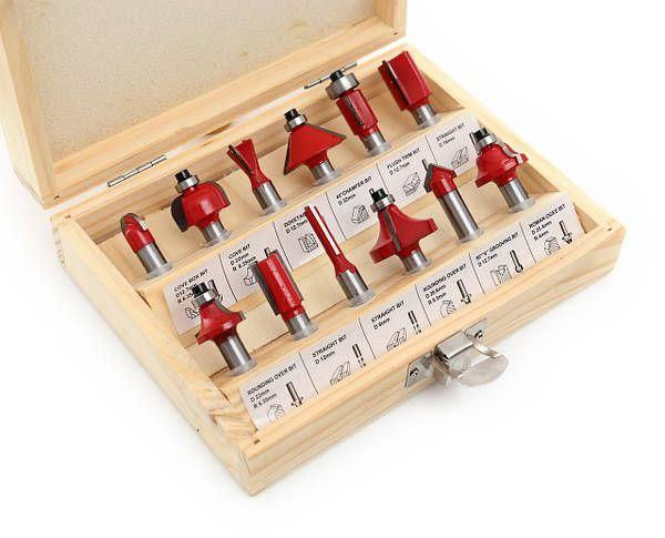 Набор фрез по дереву 12 шт в деревянном футляре Киев - изображение 7