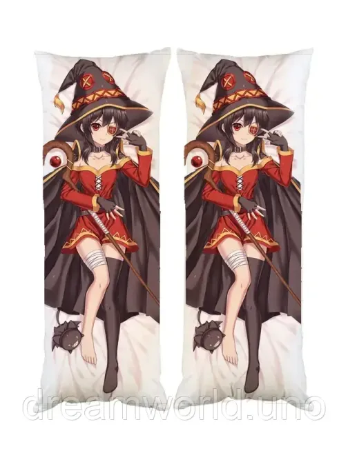 Подушка дакімакура Мегумін konosuba декоративна парова подушка для обіймання двостороння 60х180 Харків - фото 1