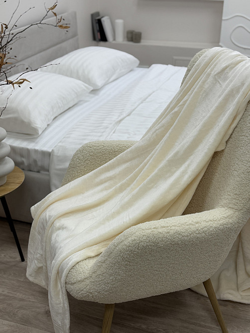 Ecotton Плед Ecotton 200х220 см Well Soft світло-молочний (11-9608 Coconut milk) Коломия - фото 10