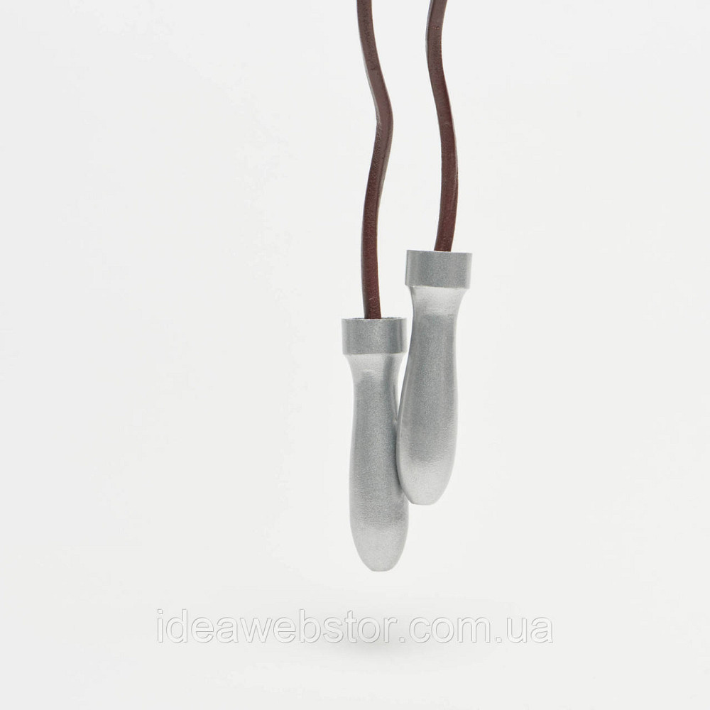 Профессиональная скакалка Leone Leather Brown из натуральной кожи 260 см с хромированными ручками Киев - изображение 10