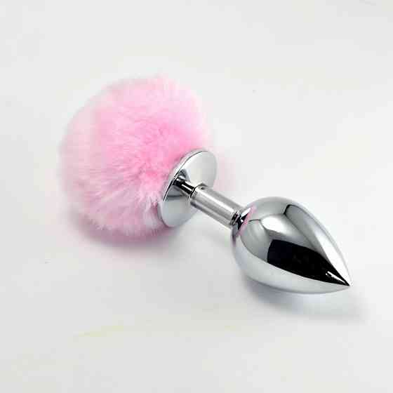 Анальна пробка - Heavy Metal Anal Plug Pompon L Pink Sex Aura Київ