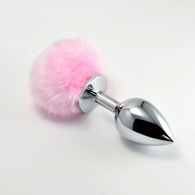 Анальна пробка - Heavy Metal Anal Plug Pompon L Pink Sex Aura Київ - фото 1