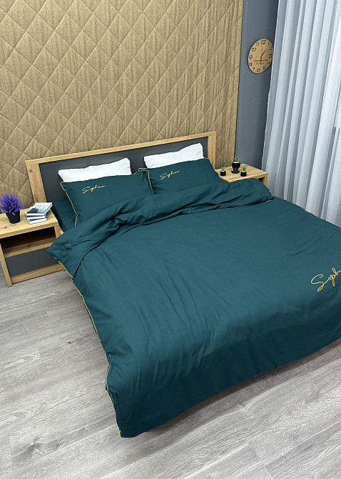 Комплект постільної білизни Сатин, Євро 200х230 Мурена (88-142) Київ - фото 4