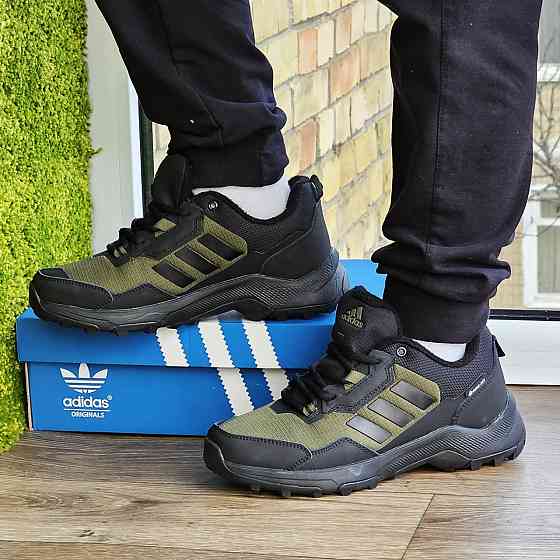 Термо Кросівки Adidas Gore-Tex Хакі Чоловічі Зимові Адідас Зелені (розміри: 41) Дніпро