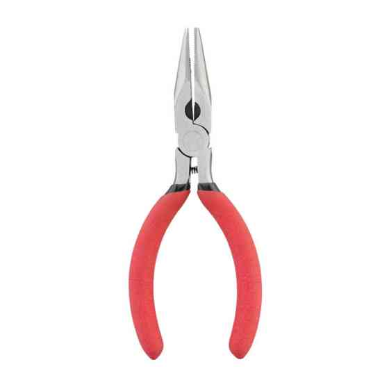 Довгогубці прямі, 115 мм, прецизійні, ізольовані двошарові рукоятки INTERTOOL HT-0130 Київ