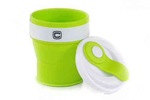 Чашка складана з кришкою зелена 350мл СИЛА Київ