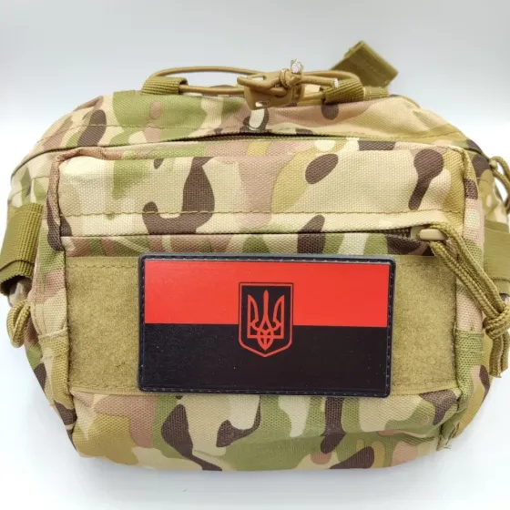 Патч / шеврон Прапор УПА з гербом 50*90 мм Запоріжжя