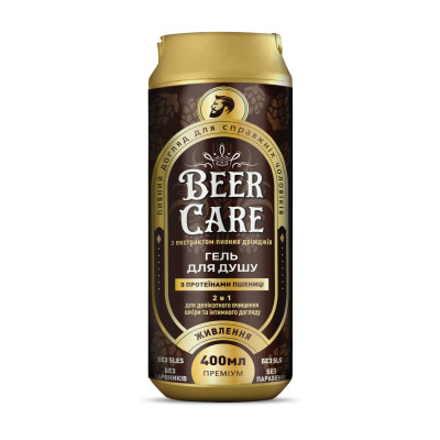 Гель для душу Beer Care 2 в 1 З протеїнами пшениці Живлення 400 мл (4820164642016) Вінниця - фото 1