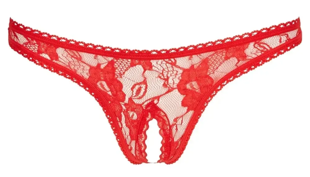 Ріостринги з розрізом ІЛЮЗІЯ червоні Sex Aura Київ - фото 3