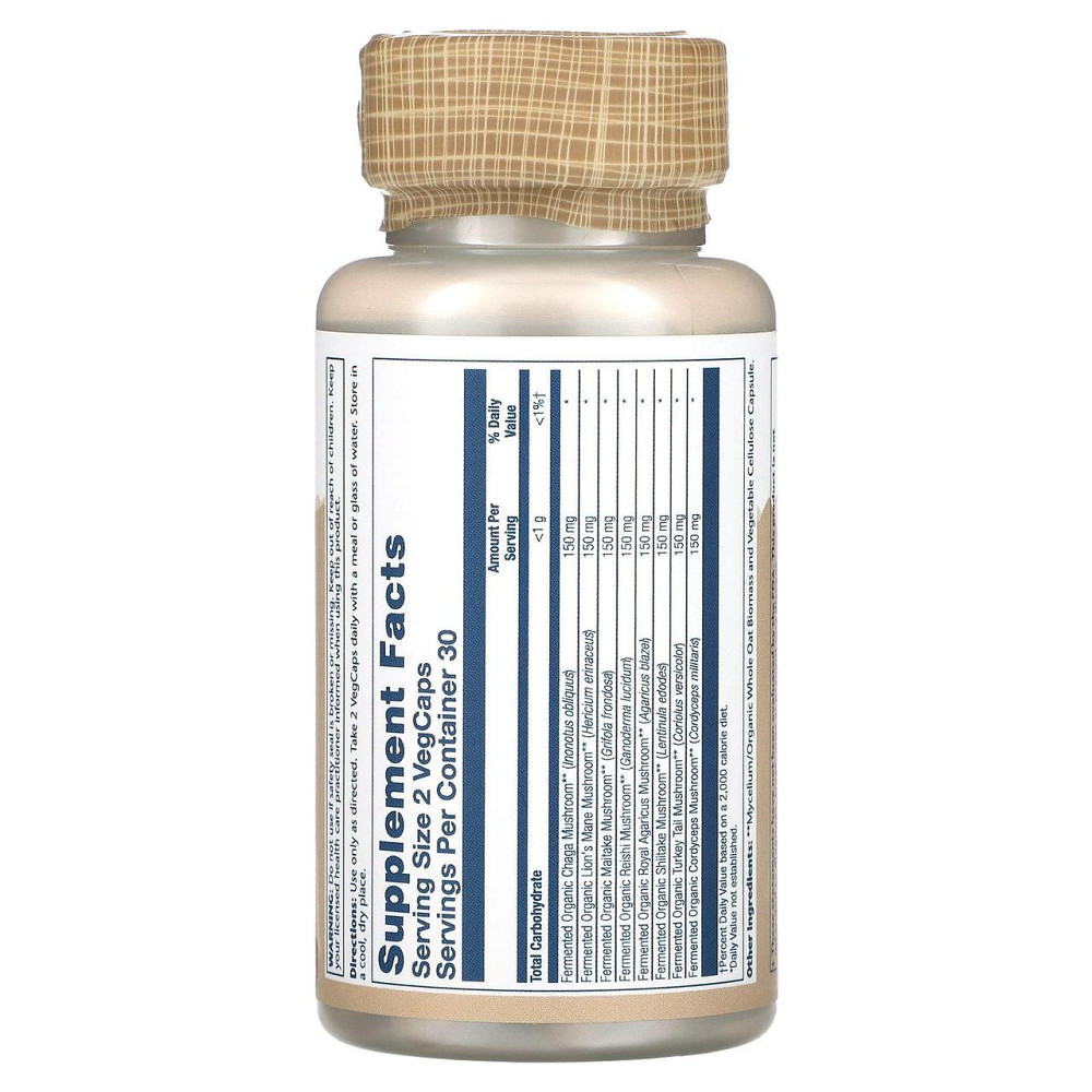 Комплекс грибов для иммунитета Solaray Mushroom Complete 600 мг 60 вег капс Киев - изображение 2