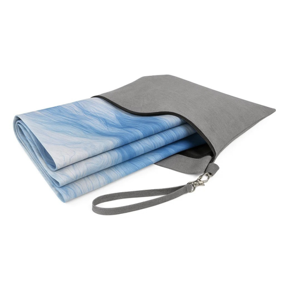 Килимок для йоги та фітнесу, м'який, складаний з каучуку та замші, каремат Спортивний, з яскравим 3D-принт Кам'янець-Подільський