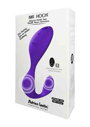 Вибратор в трусики Adrien Lastic Mr.Hook фиолетовый Sex Aura Киев