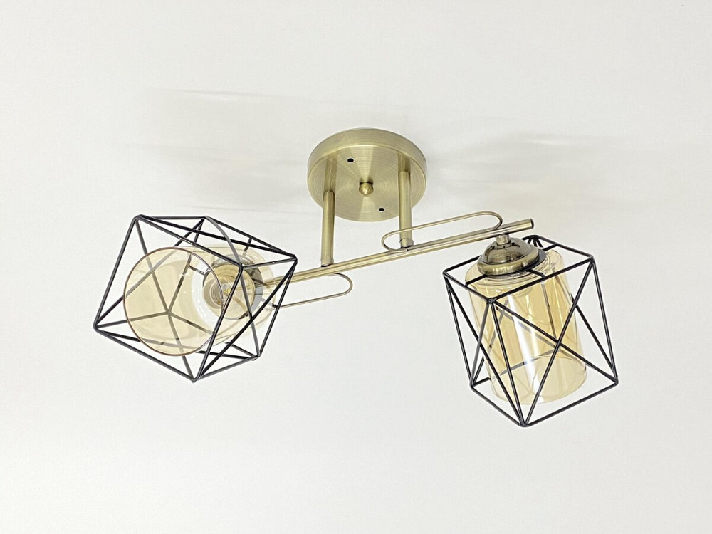 VALESO Люстра на два плафони 91207/2 бронза+чорний Коломыя - изображение 1