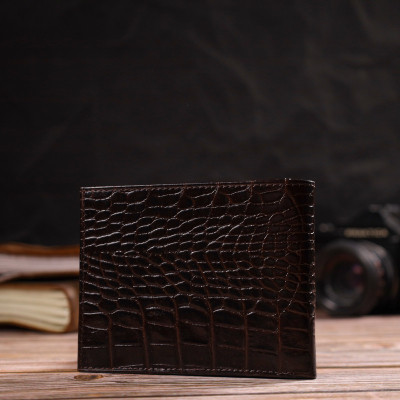 Портмоне Canpellini З натуральної шкіри Коричневе (21870) Вінниця - фото 2