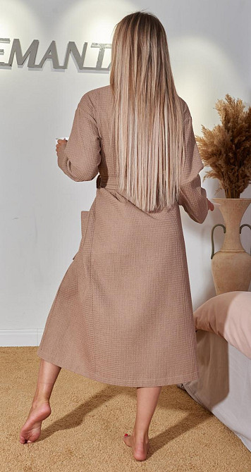 Хлопковый вафельный халат (42-44) Киев - изображение 3