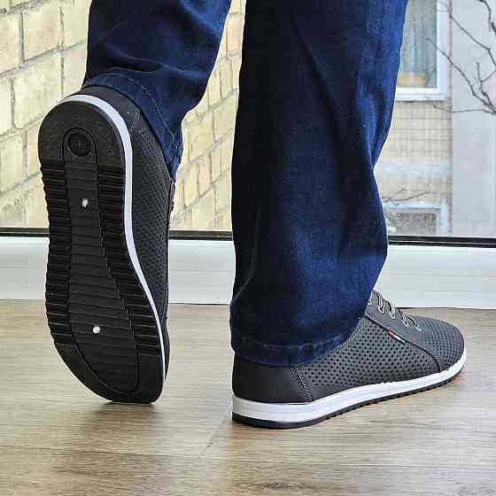 Мужские Мокасины Летние Кроссовки Сеточка Черные (размеры: 40,41,42,43,44,45) Видео Обзор - 08-1 Днепр