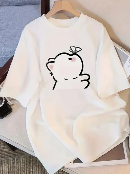 Футболка жіноча з принтом  48 Біла 2664085691 Дніпро - фото 1