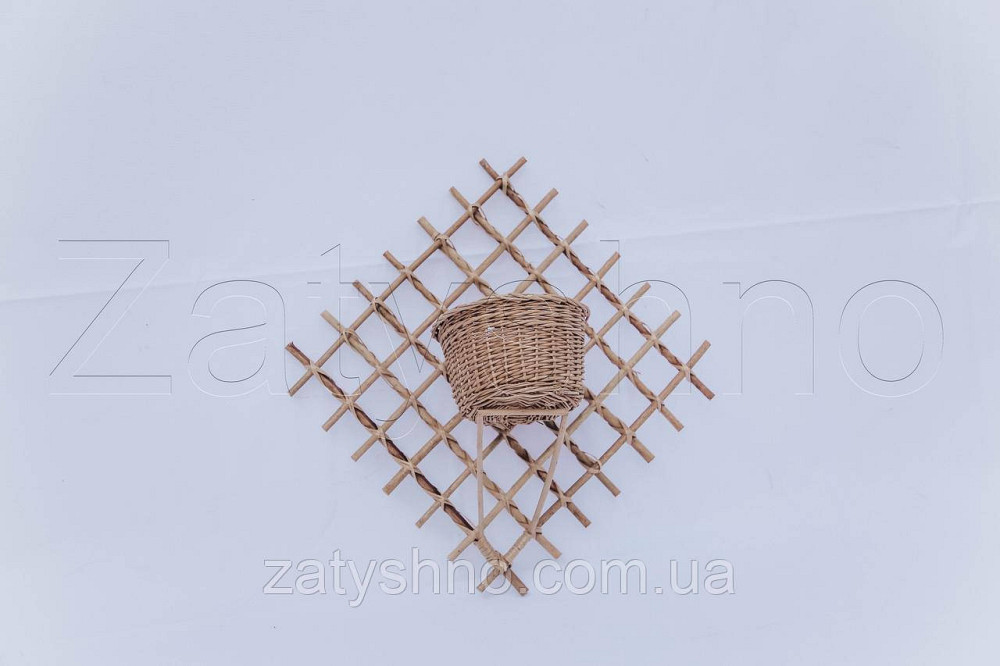 Кошик із лози на стіну | декоративний кошик із лози | кошики з лози Київ - фото 2