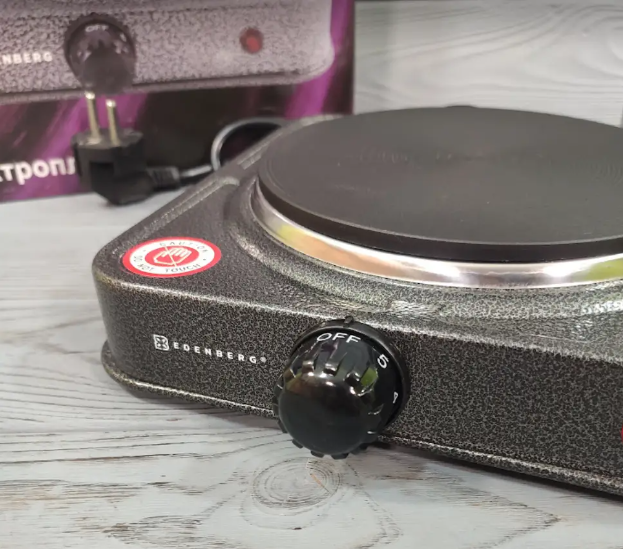 Електрична одноконфорочна дискова плита Edenberg EB-62181, потужність 1000 Вт. Одеса - фото 7