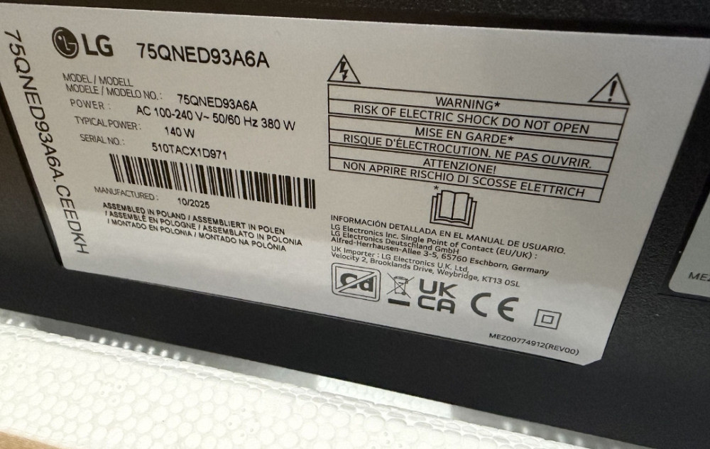 Новий 2025р телевізор LG 75QNED93A6A MiniLed з Німеччини. Харків - фото 1