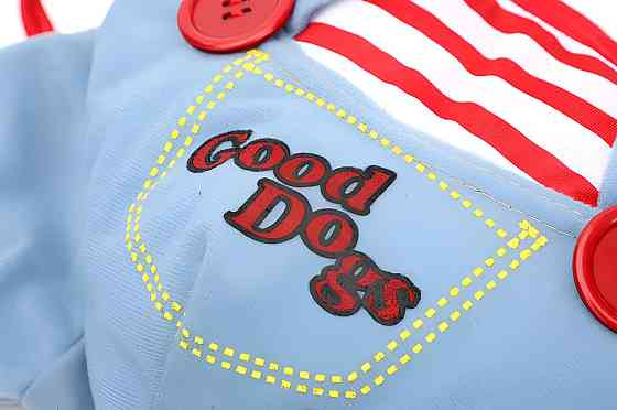 Костюм для домашніх тварин RESTEQ, костюм для собак Чакі розмір L — вбрання для пса у стилі персонажа фільму жахів, оригінальний Київ