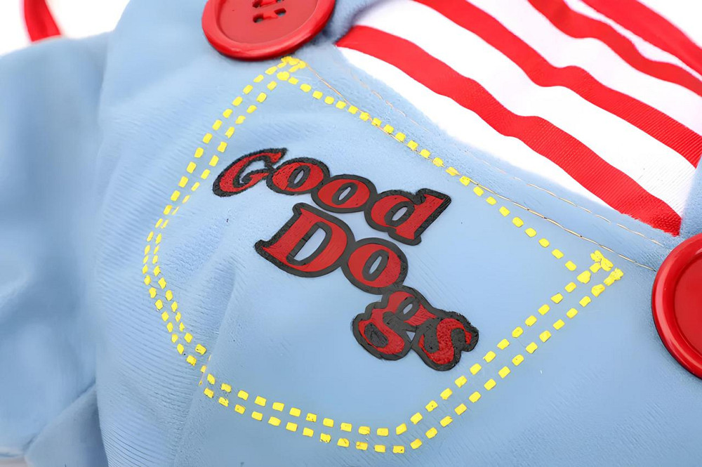 Костюм для домашніх тварин RESTEQ, костюм для собак Чакі розмір L — вбрання для пса у стилі персонажа фільму жахів, оригінальний Київ - фото 4