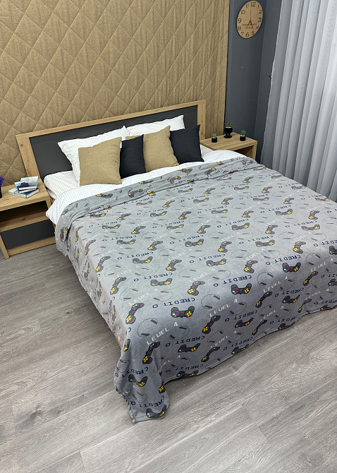 Плед-покривало Decorator WellSoft PLAYER 200х205 см з принтом "Геймпад" (87-191) Київ - фото 3