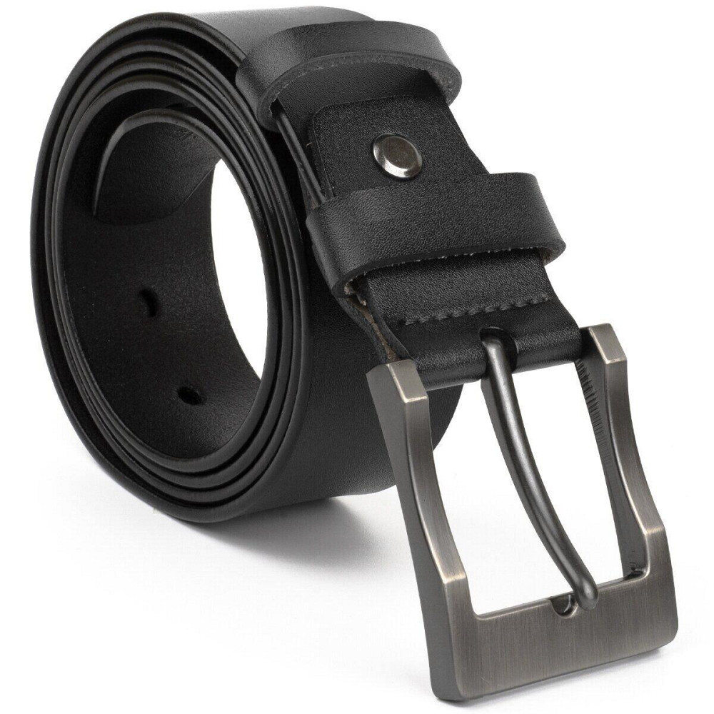 Ремень мужской с затемненной пряжкой механика Vintage 20317 Черный Киев - изображение 5