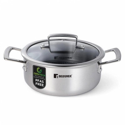 Кастрюля Bergner Steelblue, з кришкою 20 см (BG-33221-BL) Винница - изображение 1