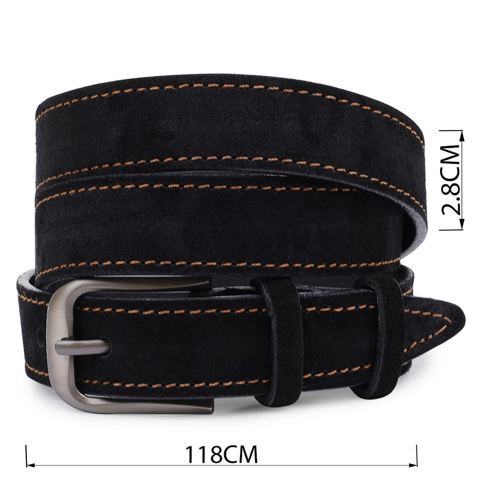 Замшевий ремінь унісекс Vintage 20781 Чорний Київ - фото 4