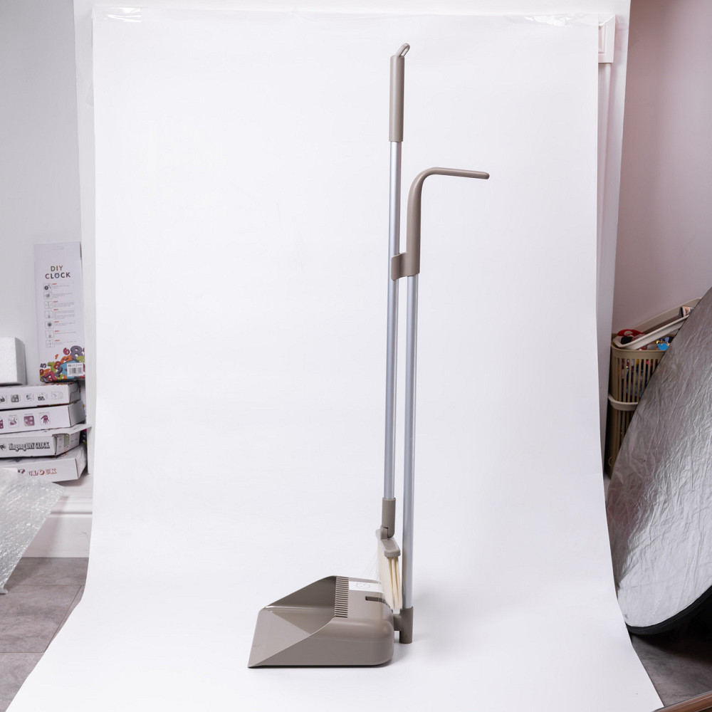 Yiwu Набір віник і совок на довгій ручці для підлоги 25×24×100 см щітка віник для прибирання Сі Коломыя - изображение 2