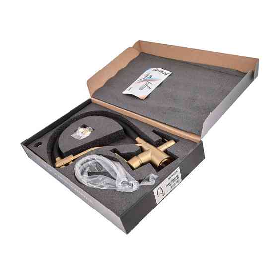 Змішувач для кухні Mixxus Premium Senna 021 Brushed Gold Refl.Black з виходом для питної води (MP6722) ( 26718 ) Харьков