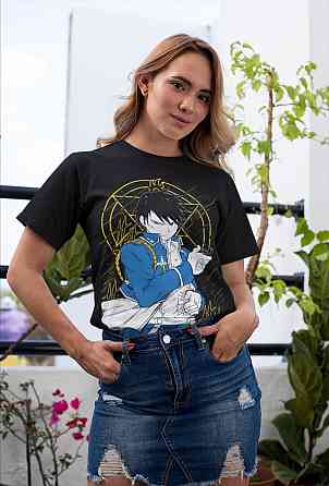 Футболка для мальчика аниме Стальной алхимик оверсайз (рост от 165 до 180 ) Черний AnimeJ0322m Днепр